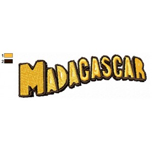 Madagascar Logo Embroidery Design